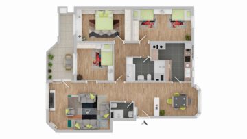 Großzügige 4,5 Zimmer-Wohnung mit Balkon in Herzen von Degerloch zum reinen Objektpreis (Erbpacht), 70597 Stuttgart, Etagenwohnung