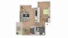 Großzügige 2-Zimmer-Wohnung mit Südwest-Balkon und frisch renoviertem Bad. - Grundriss