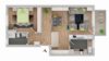 Charmante 2-Zimmer-Wohnung mit Split-Level, offenem Wohnbereich und Balkon im Fellbacher Oberdorf - Grundriss